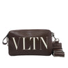 Valentino Garavani VLTN Leather Shoulder Bag in Brown Secondhand