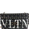 Valentino Garavani VLTN Rockstud Spike Chain Leather 2Way Shoulder Bag in Black Secondhand