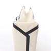 Valentino Garavani VLTN Canvas x Leather Shoulder Bag in Beige x Black Secondhand