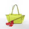 Valentino Garavani Rockstud Leather 2Way Handbag in Yellow Secondhand