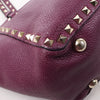 Valentino Garavani Rockstud Leather 2Way Handbag in Purple Secondhand