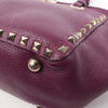 Valentino Garavani Rockstud Leather 2Way Handbag in Purple Secondhand