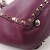 Valentino Garavani Rockstud Leather 2Way Handbag in Purple Secondhand