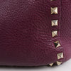 Valentino Garavani Rockstud Leather 2Way Handbag in Purple Secondhand