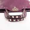 Valentino Garavani Rockstud Leather 2Way Handbag in Purple Secondhand