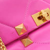 Valentino Garavani Roman Studs Leather 2-way Crossbody Bag in Pink Secondhand