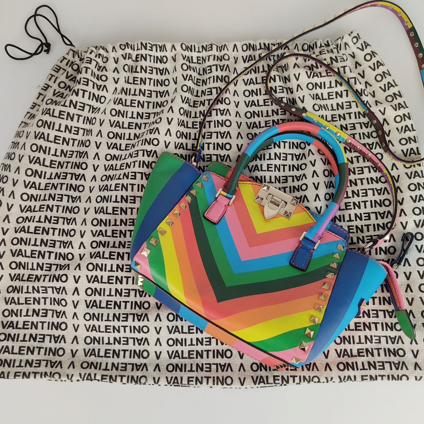 Valentino Valentino Rockstud 1973 multicolor shoulder bag - '10s