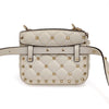 Valentino mini Rockstud Spike bag in white leather