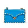 Valentino mini Rockstud turquoise leather shoulder bag