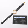 Van Cleef & Arpels Alhambra WTYB02B3 136574 YG & Leather QZ Watch with Shell-Face HH5655 Secondhand
