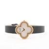 Secondhand Van Cleef & Arpels Alhambra WTYB02B3 136574 YG & Leather QZ Watch with Shell-Face HH5655