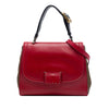 Fendi Leather and Pequin Canvas Selleria Silvana Satchel Secondhand