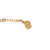 Dior Gold Plated Rhinestone Logo Heart Pendant Necklace Secondhand