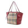 Burberry Small Haymarket Check Coated Canvas and Calfskin Canterbury Tote Secondhand