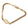 Dior Gold Plated Crystal CD Chain Bracelet Secondhand