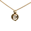 Dior Gold Plated CD Logo Pendant Necklace Secondhand