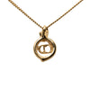 Dior Gold Plated CD Logo Pendant Necklace Secondhand