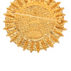 Chanel Gold Plated Coat Of Arms Medallion Sunburst Brooch Secondhand