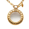 Chanel Gold Plated Magnifying Glass Pendant Long Necklace Secondhand