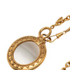 Chanel Gold Plated Magnifying Glass Pendant Long Necklace Secondhand