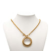 Chanel Gold Plated Magnifying Glass Pendant Long Necklace Secondhand
