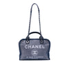 Chanel Large Denim Deauville Bowling Bag Secondhand
