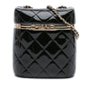 Chanel Quilted Patent Logo Chain Vanity Case Secondhand