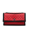 Chanel Medium Quilted Lambskin Grosgrain Two Tone Flap Bag Secondhand