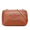 Celine Smooth Calfskin Cuir Triomphe Clutch on Chain Secondhand