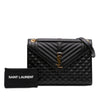 Saint Laurent Medium Grain De Poudre Triquilt Monogram Envelope Bag Secondhand