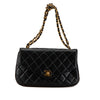 Chanel Quilted Lambskin Half Moon Single Flap Secondhand