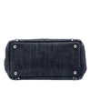Prada Studded Denim Canapa Logo Tote Secondhand