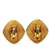 Chanel Gold Plated CC Clip On Earrings Secondhand