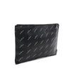 Balenciaga Lambskin Motocross Logo Print Classic Clutch Secondhand
