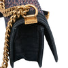 Chanel Small Quilted Denim and Tweed Boy Flap Secondhand