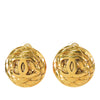 Chanel CC Gold Plated Clip On Earrings Secondhand
