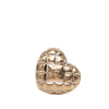 Chanel CC Gold Plated Quilted Heart Brooch Secondhand
