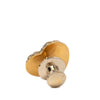 Chanel CC Gold Plated Quilted Heart Brooch Secondhand
