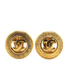 Chanel Gold Plated CC Clip On Earrings Secondhand