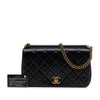 Secondhand Chanel Paris Rome Quilted Lambskin Gold Bar Flap