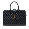 Saint Laurent Medium Chevron Calfskin Monogram Cabas Satchel Secondhand
