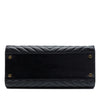 Saint Laurent Medium Chevron Calfskin Monogram Cabas Satchel Secondhand