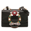 Miu Miu Goatskin Madras Soft Calf Crystal Embellished Crossbody Secondhand