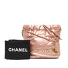 Chanel Mini Metallic Quilted Calfskin 22 Satchel Secondhand