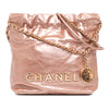 Chanel Mini Metallic Quilted Calfskin 22 Satchel Secondhand