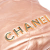 Chanel Mini Metallic Quilted Calfskin 22 Satchel Secondhand
