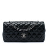 Chanel CC Quilted Lambskin East West Flap Secondhand