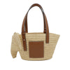 LOEWE Small Raffia Elephant Basket Bag Secondhand