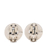 Chanel CC Brass Plated Round Clip On Earrings Secondhand