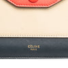 Celine Large Tricolor Leather Pocket Envelope Flap on Chain Secondhand